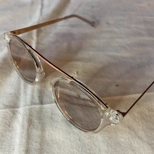 American Eagle Outfitters clear/rose gold frame